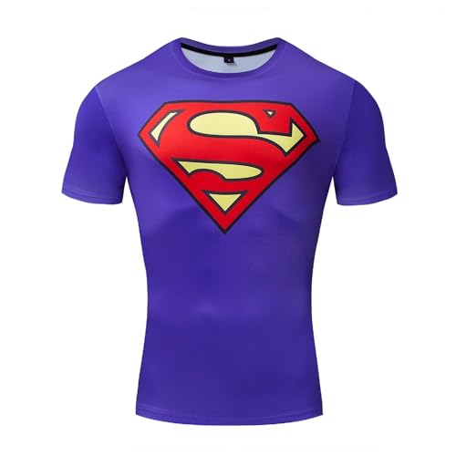Superhero Compression Shirt, Men's XX-Large, Blue