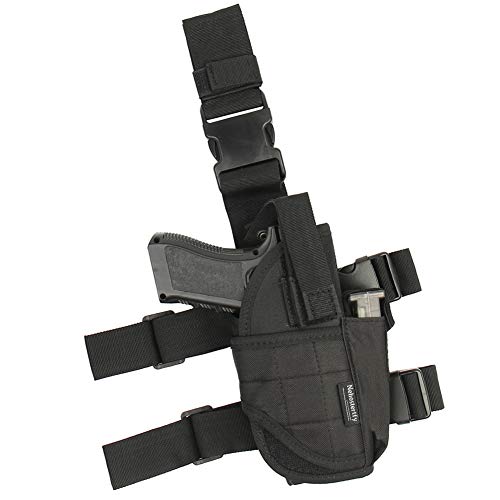 Black Tactical Leg Holster for Pistols, Adjustable