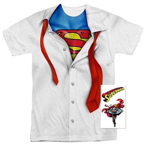 Superman Costume Shirt Set with Stickers 