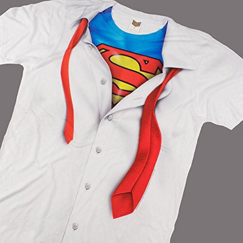 Superman Costume Shirt Set with Stickers 