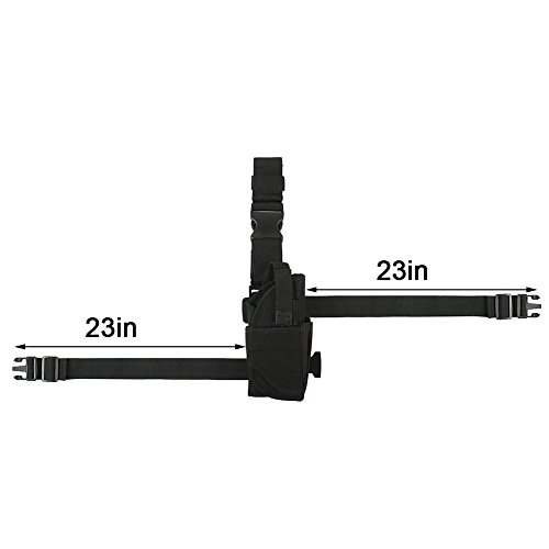 Black Tactical Leg Holster for Pistols, Adjustable