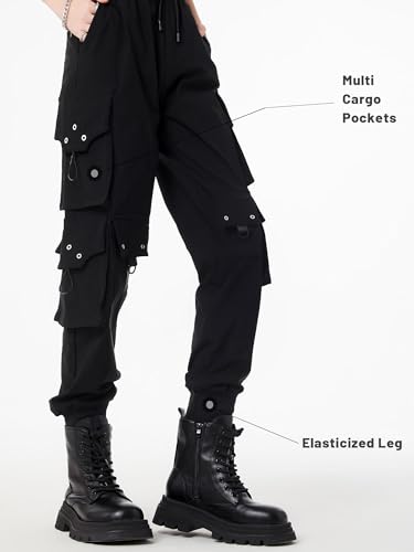 Gothic Y2K High Waist Cargo Pants with Pockets