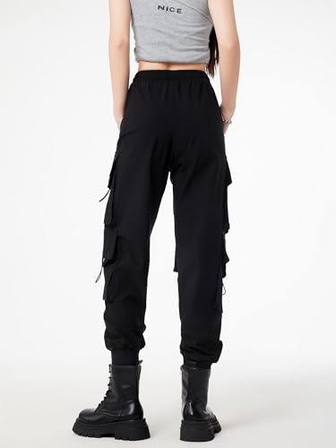 Gothic Y2K High Waist Cargo Pants with Pockets