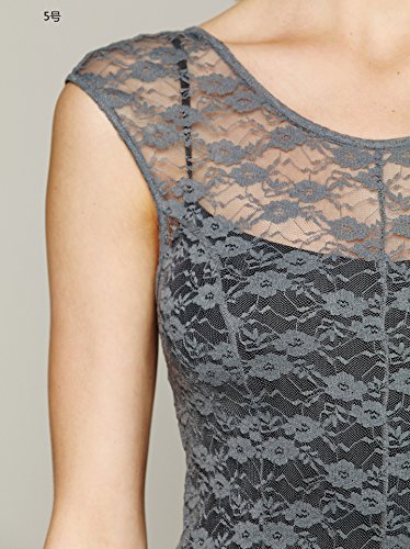 Lace Layered Dress with Slip - Grey