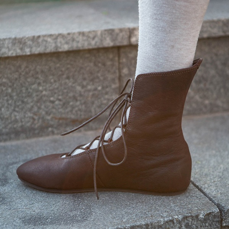 Lace Up Slipper Boots, Elves