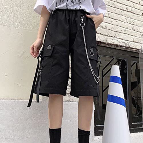 Kisswow Chain Cargo Shorts Y2k Techwear Gothic