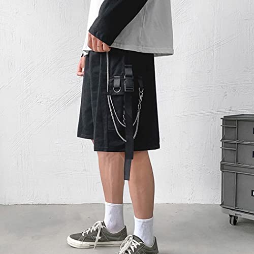 Kisswow Chain Cargo Shorts Y2k Techwear Gothic