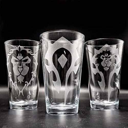 Warcraft Engraved Pint Glass | Gamer Gift Idea