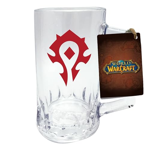 World of Warcraft Horde Tankard Drinking Glass 17oz