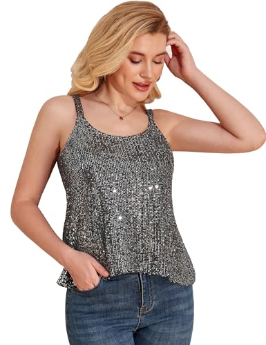Sequin Tank Tops for Women - Sparkling Party Wear