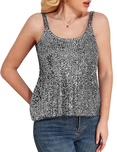 Sequin Tank Tops for Women - Sparkling Party Wear