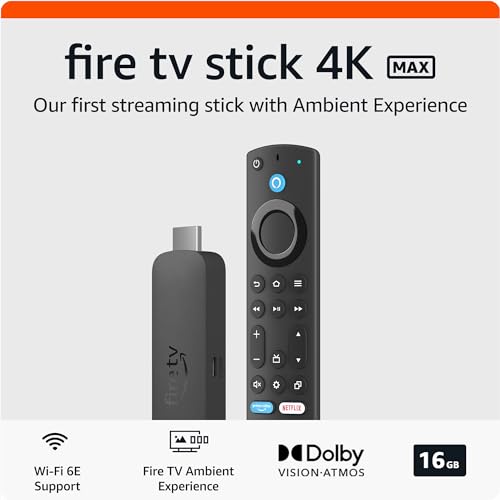 Amazon Fire TV Stick: 4K Max Streaming with Wi-Fi 6E