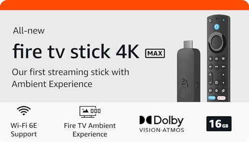 Amazon Fire TV Stick: 4K Max Streaming with Wi-Fi 6E