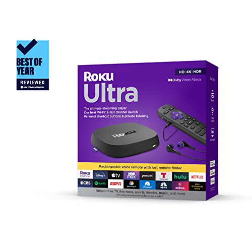 Roku Ultra: Ultimate 4K Streaming Player Voice-Control & More
