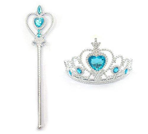 Frozen Crown Tiara and Wand Set - Blue Jewel