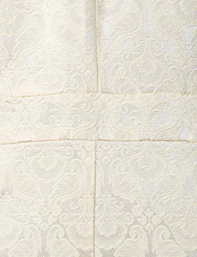 Gothic Steampunk Double Breasted Jacquard Brocade Vest - Cream