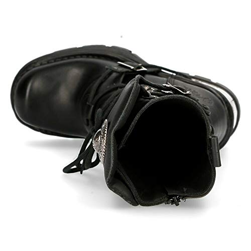 Black Leather Goth Punk Emo Biker Boots