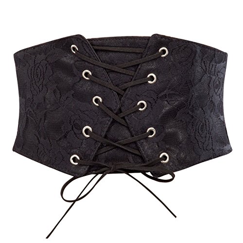 Medieval Pirate Black & Coffee Corset Waist Belt