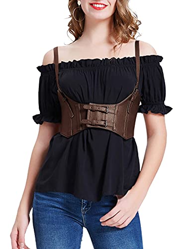 KANCY KOLE Women's Vintage Stretchy Retro Wide Belt