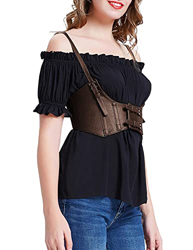 KANCY KOLE Women's Vintage Stretchy Retro Wide Belt