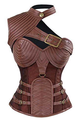 Steampunk Gothic Steel Boned Zipper Corset for Women