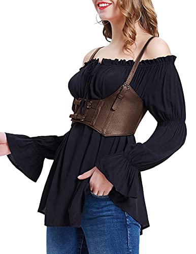 KANCY KOLE Women's Vintage Stretchy Retro Wide Belt