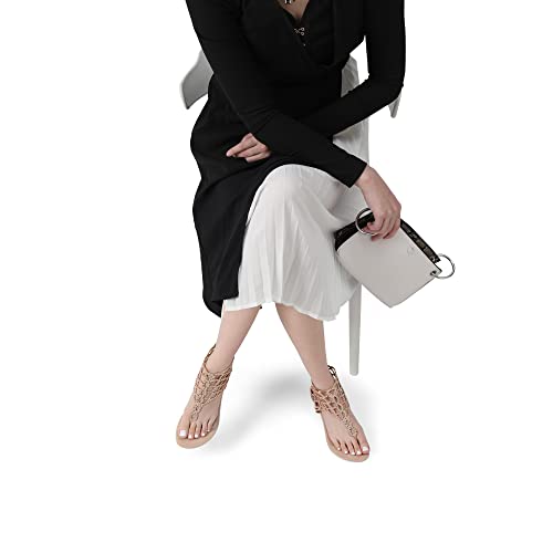 Jewel-08 Rhinestone Ankle High Sandals - Gold