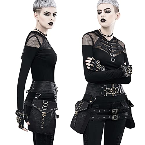 Renaissance Costume Waist Bag with Hip Leg Pouch