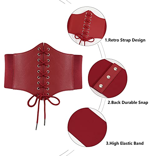 Women's Lace-Up Corset Waist Belt for Dress