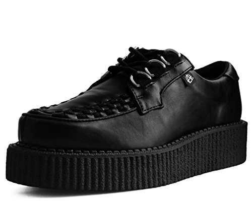 Black Faux Leather Creeper Shoes - Unisex Size