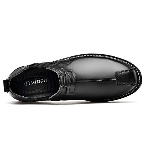 Black Leather Oxfords Men's Shoes