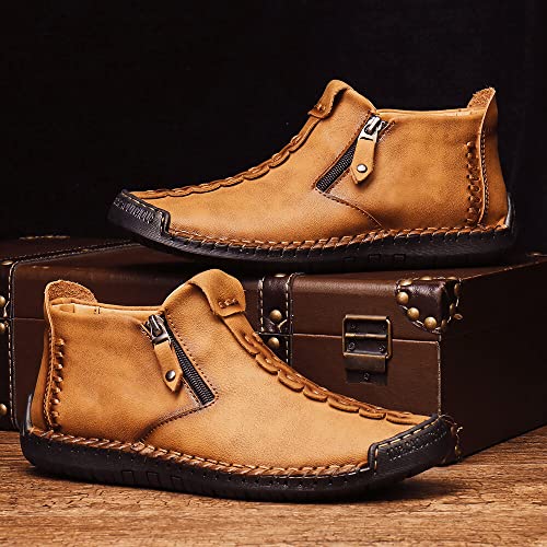 Medieval Leather Boots for Men - Casual Slip-Ons