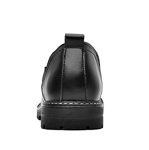 Black Leather Oxfords Men's Shoes