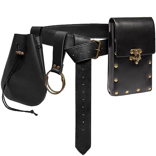 Steampunk Renaissance Waist Bag Fanny Pack (Tri-Black)