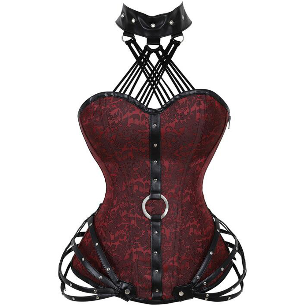 Halter Overbust Corset for Steampunk Wear