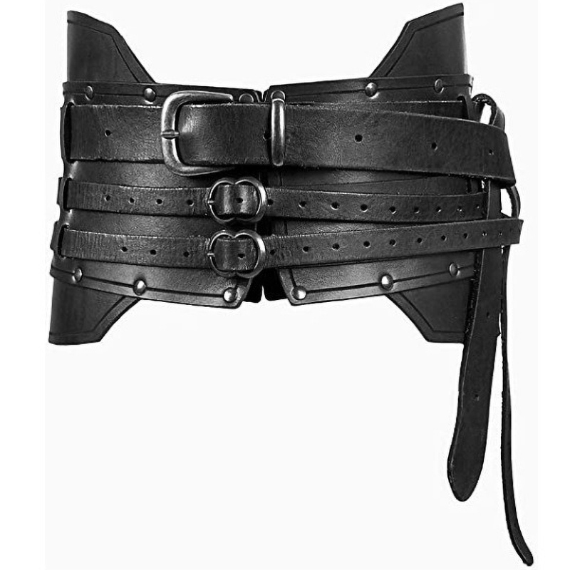 Steampunk Leather Armor Belt for Larp Cosplay