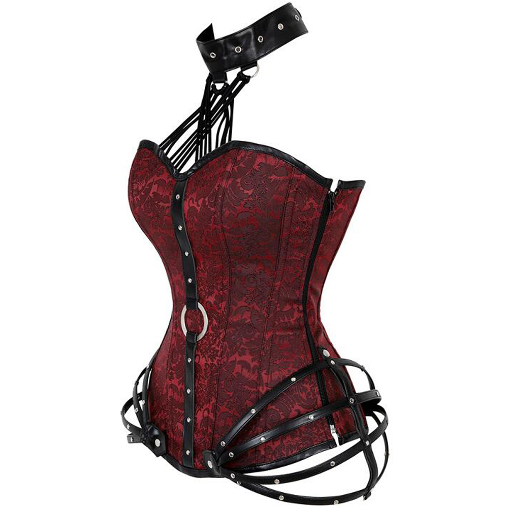 Halter Overbust Corset for Steampunk Wear