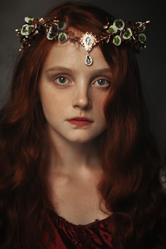 Woodland Elf Crown Tiara with Leaves-Gold Headband