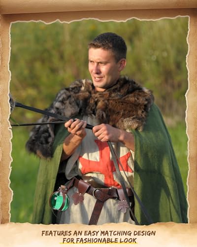 Renaissance Belt with 6 Potion Bottles and Pouch