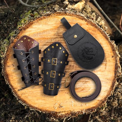 3 PCS Renaissance Accessories Set - Black