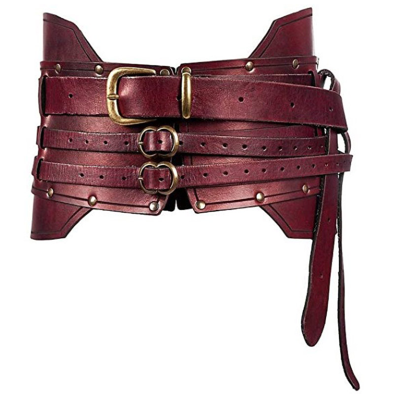 Steampunk Leather Armor Belt for Larp Cosplay