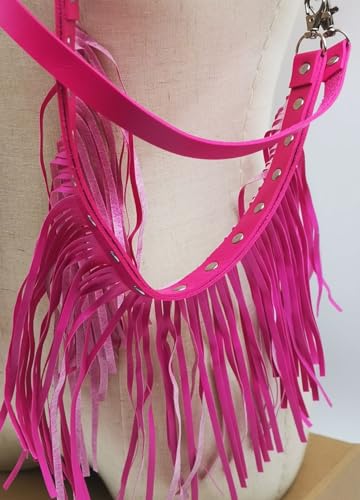 Gothic Leather Body Harness with Fringe Tassels