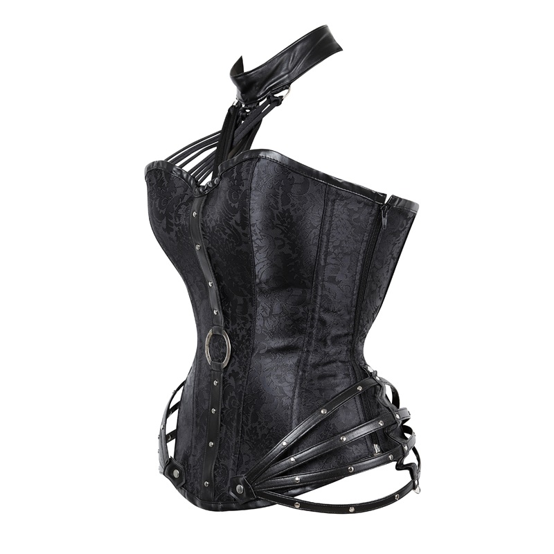 Halter Overbust Corset for Steampunk Wear