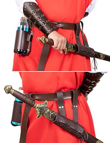 Renaissance Leather Belt Shawl with Bracers & Accessories
