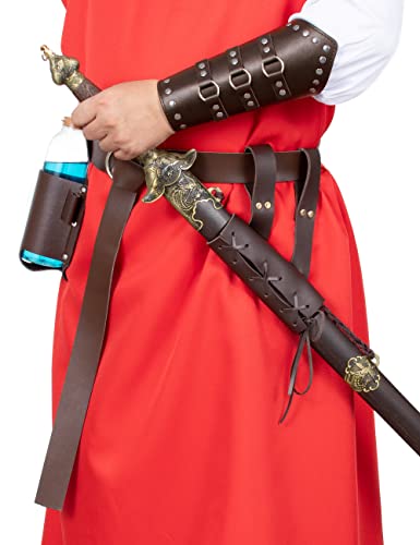 Renaissance Leather Belt Shawl with Bracers & Accessories