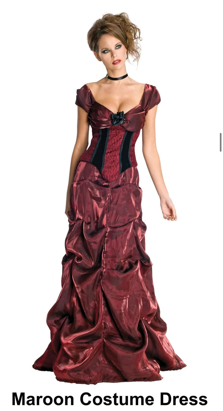 Victorian Steampunk Dress & Corset Set – Maroon