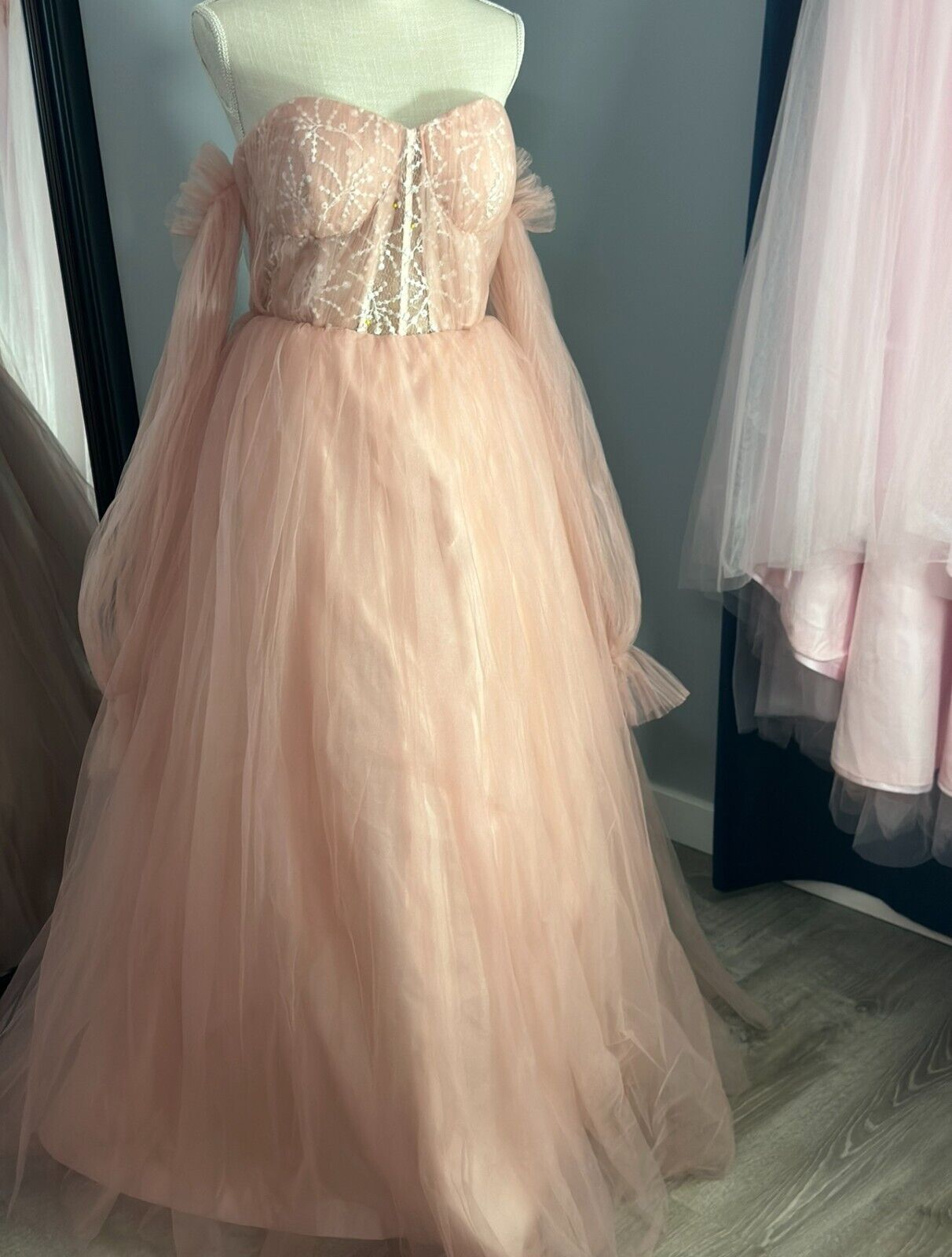 Enchanting Dusty Pink Fairy A-Line Prom Dress