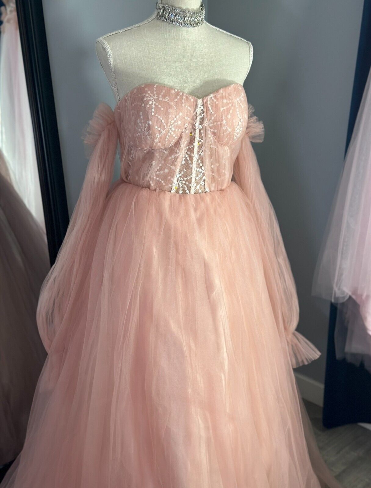Enchanting Dusty Pink Fairy A-Line Prom Dress