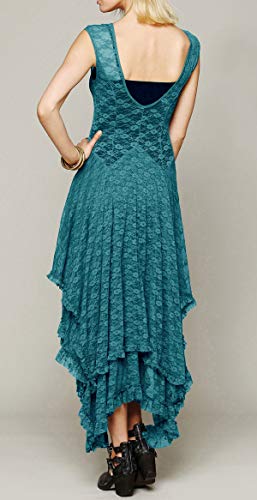 Enchanting Green Goddess Lace Asymmetrical Dress Set