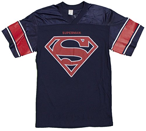 Superman #99 Football Jersey, Large Black